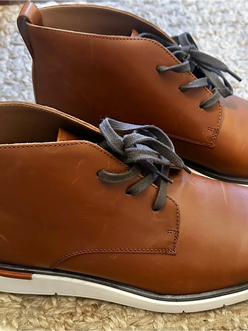 Allen Edmonds Carson Leather Hybrid Chukka Boots Dark Chili